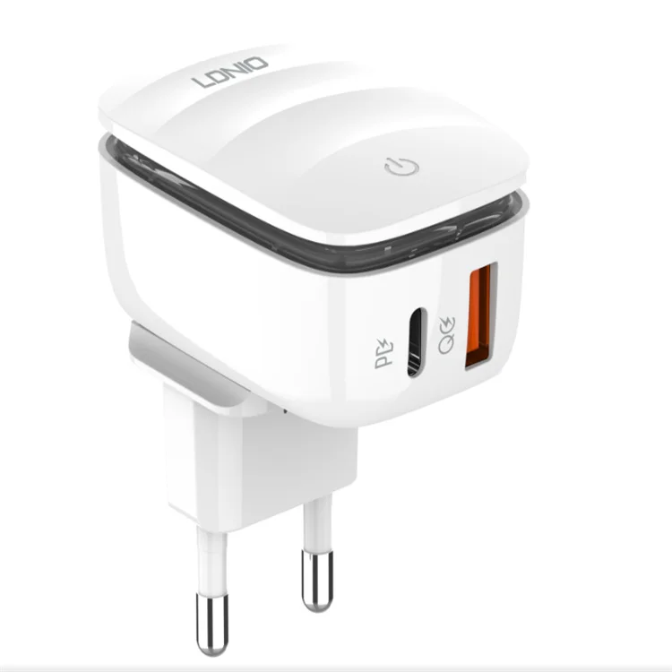 LDNIO 2425C Mobile Phone Charger For Iphone Android Micro Portable Type-C Wall Charger 20W Us Eu Uk Fast Home Charger