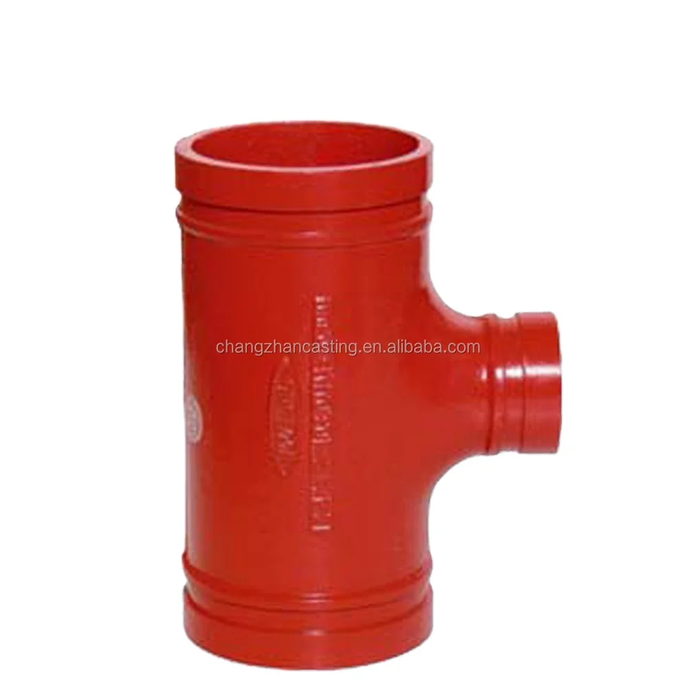 Ductile iron grooved mechanical tee with by approved