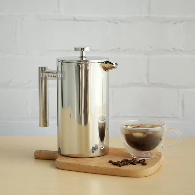 Popular Double Wall Tose Bialetti Portable Rose Gold Stove Top Maker Cafetiere Inox with Cup Coffee Mug French Press