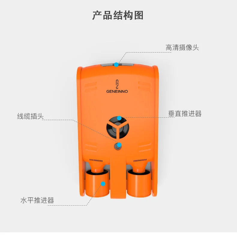 100M Tether Titan Professional Underwater Drone ROV AUV Robot with 4K UHD Action Camera Remote Control