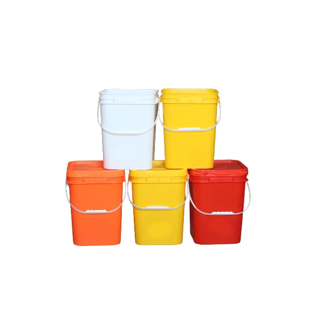 Factory Supply Food Grade Square Food Packing Plastic Bucket With lid Feed Packing Bucket Washing Powder Bucket