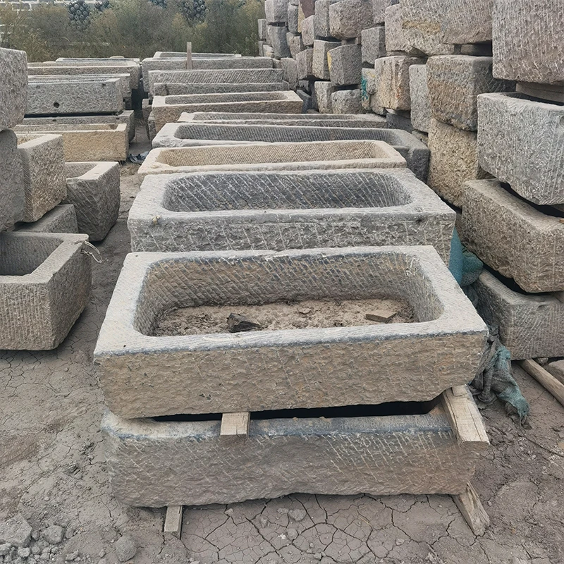 china old stone trough for horses manger old stone carving antique sink Stone big flowerpot Suitable for homestay hotel
