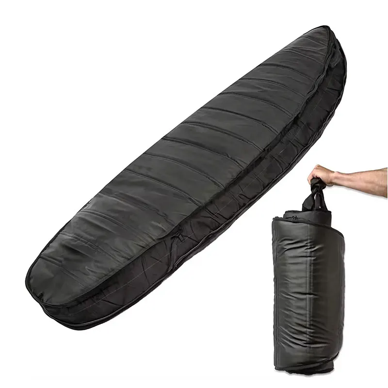 OEM customised wheeled surfboard bag carrier for water sport Durable 600D polyester travel surfboard bag cover