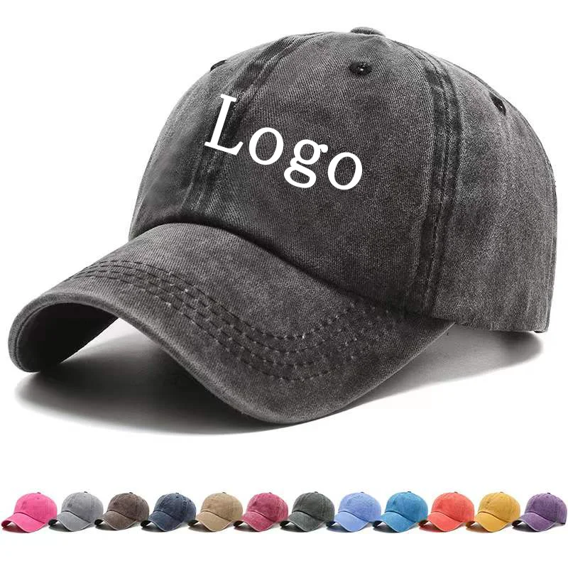 Wholesale Men Women Low Profile Distressed Vintage Sports Baseball Cap Plain Adjustable Dad Hat