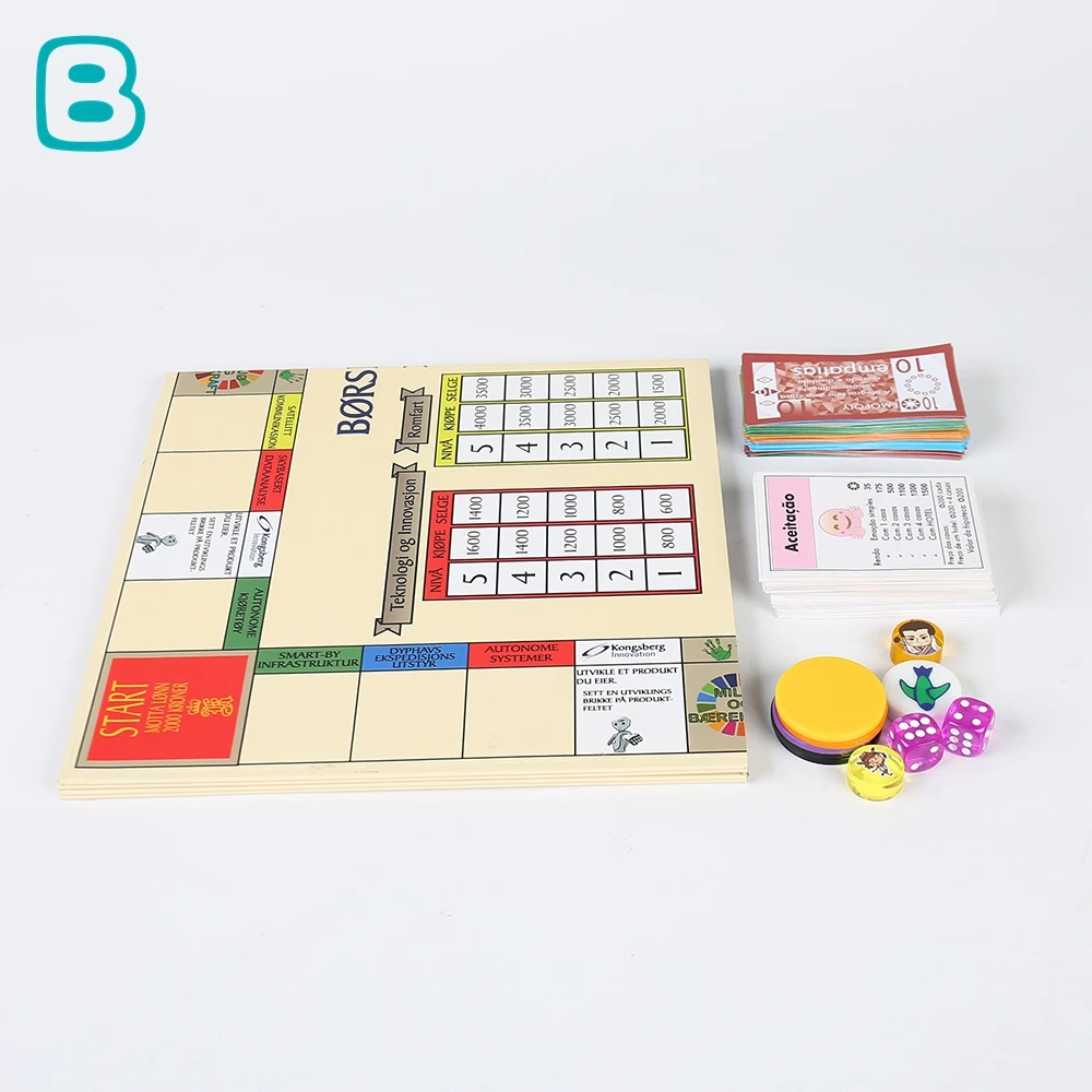 Custom Card Game Wholesale Durable Paper Token Cards Educational Cardboard Game Kids Packaging for Gathering Activities