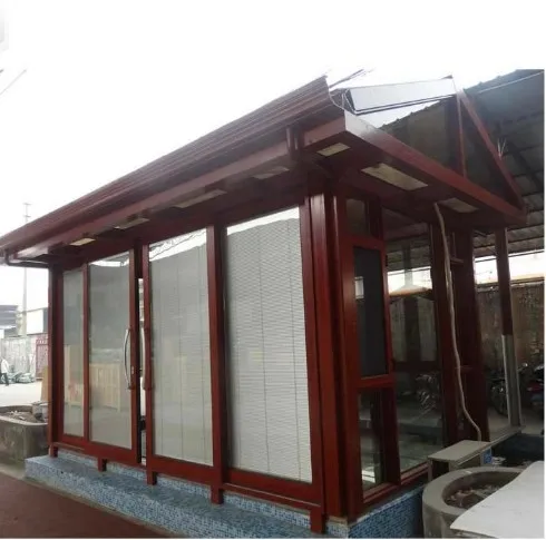 
Aluminum glass solarium sunroom with laminated roof 