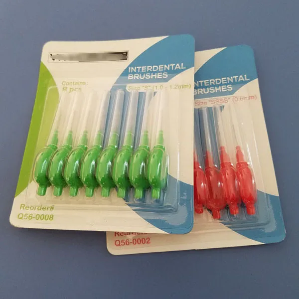Пользовательский логотип одобренная ce Зубная щетка стоматологическая Стоматологическая межзубная щетка