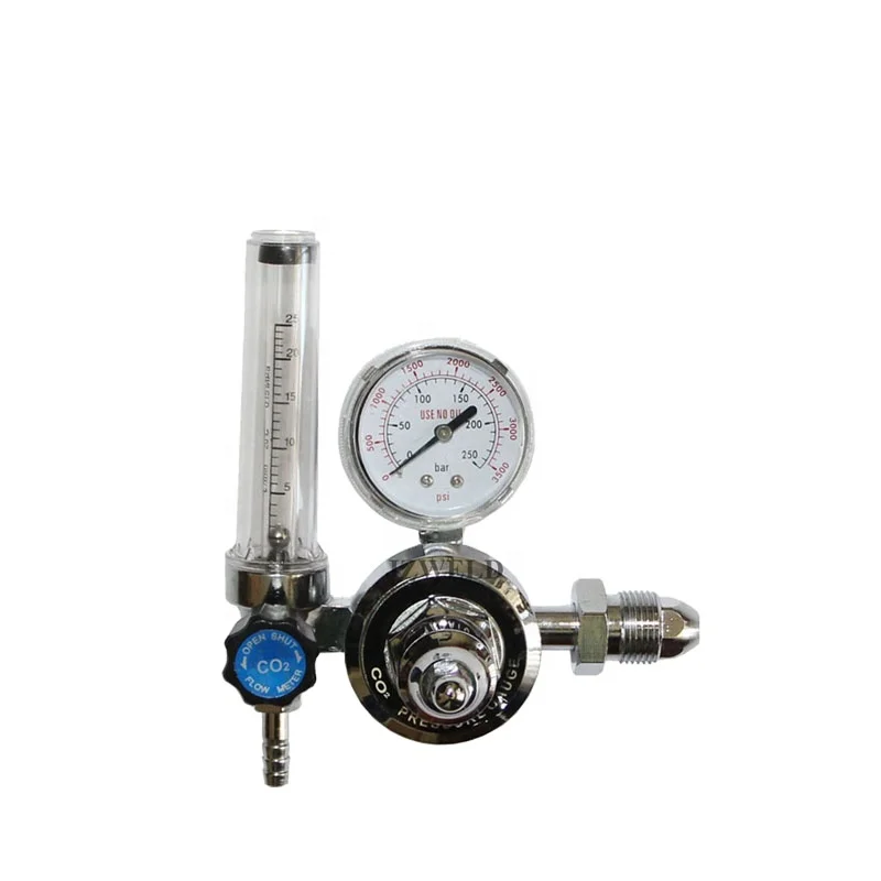 Mig Tig Flow Meter Regulator CO2 Welding Weld Regulator Gauge Gas Welder, co2 Regulator Brass Flowmeter Welding Gauge