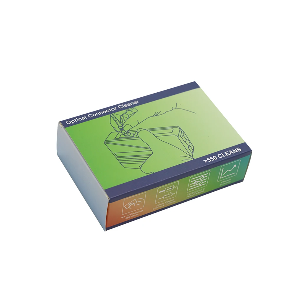 Optical fiber cleaning tool SC/ST/FC/LC/DIN Optical fiber connector end cleaner 1.25mm/2.5mmOptical fiber cleaning box