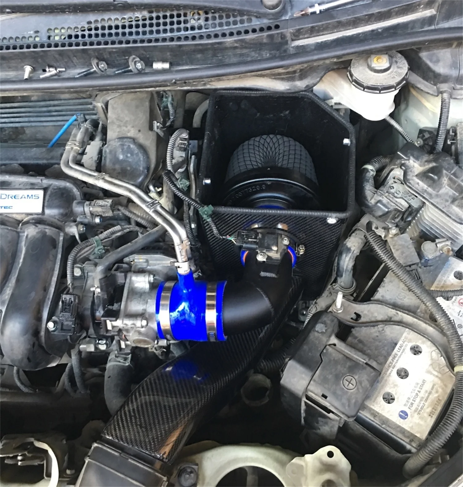 EDDYSTAR High Flow Washable Reusable Cold Air Intake Kit Auto Engine Parts Car Air filter for Honda Fit GK5