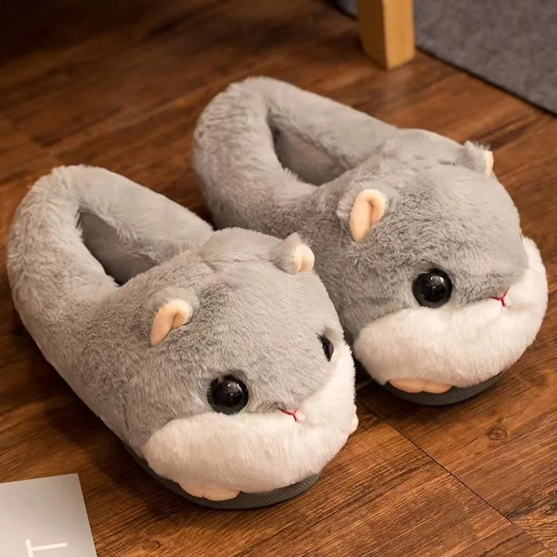 Children Sleeping Bedroom Plush Slippers Cute Animals Pink Pig Warm Slippers Peluches Slippers for Christmas