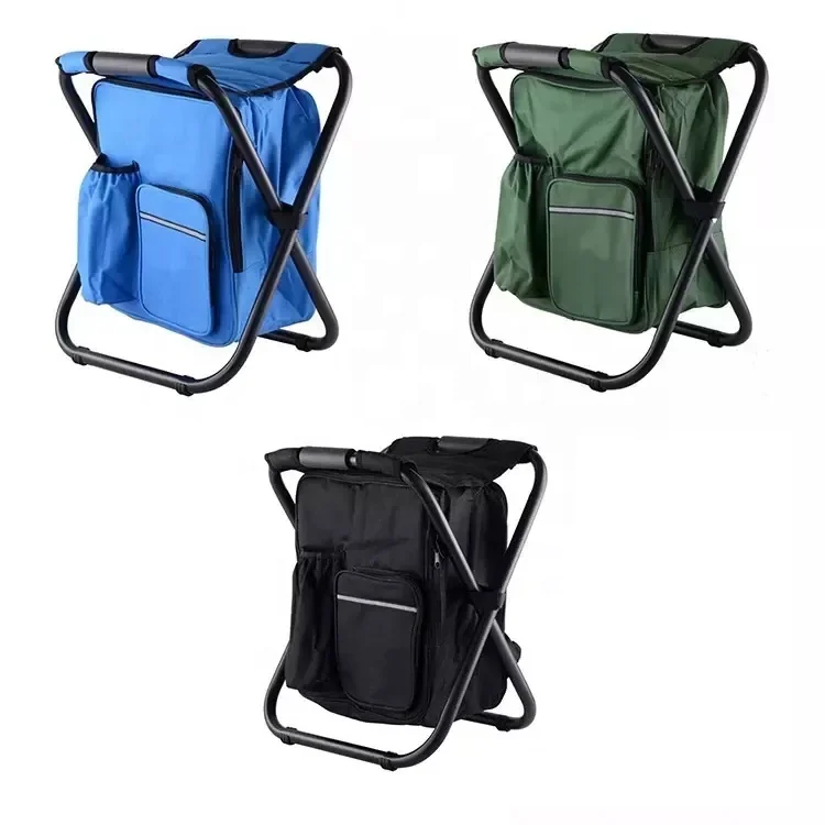 Multi-function Portable Folding Camping Beach Chair Fishing Folding Portable Chair Outdoor  Beach Chair With Cooler Bag