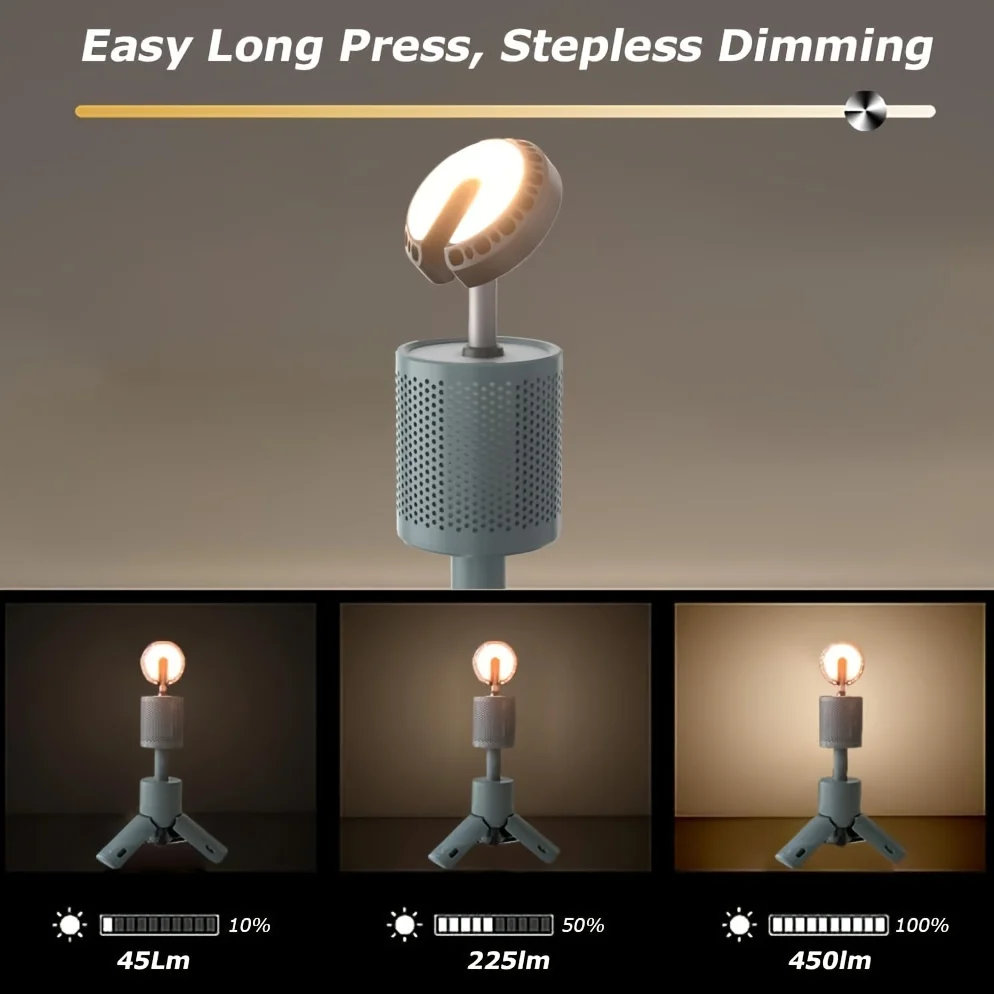 Factory Direct Sale Camping Light Telescopic and Collapsible Night Light Mobile Lighting 10000mAh Battery Built-in Magnetic Road