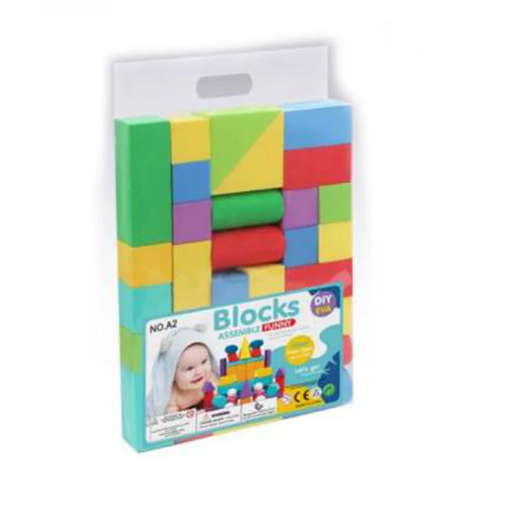 Wholesale Safe and Eco-friendly DIY Toy Foam Building Blocks Xxl for Kids Toys Foam Bricks Set Life Soxe EVA 32 Pieces 30 Unisex
