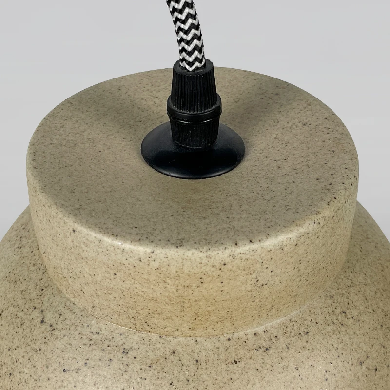 Factory Wholesale Simple Contemporary Ceiling Pendant for Bedroom Restaurant Dining Room Cement Grey Ceramic Hanging Light