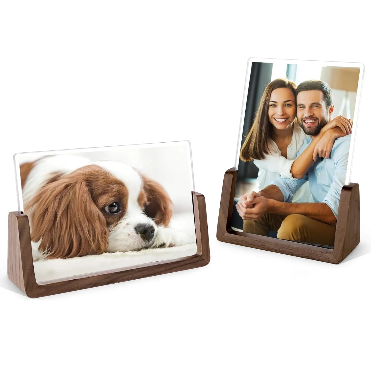 Wholesale new custom gift acrylic bamboo wooden photo frame for display
