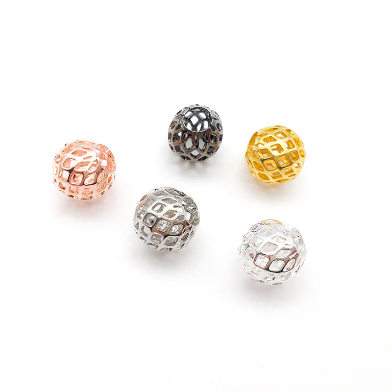 Yuku 1 Hollow Flower Ball Bead Copper 8mm Hole 4 DIY Ed Bracelet Large Jewelry Accessories