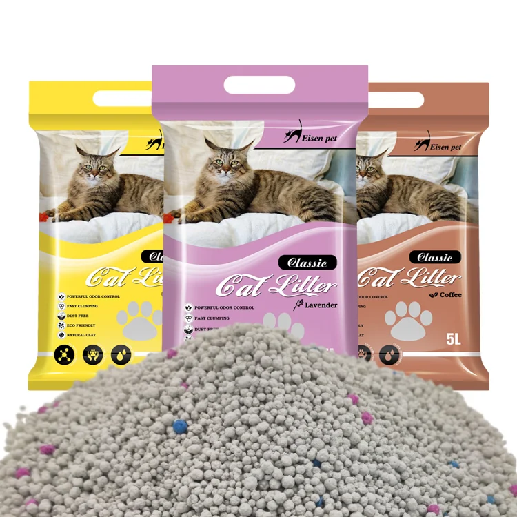 Strong Clumping Deodorization 100% Sodium 5L 10L 25L Bentonite Clay Cat Litter