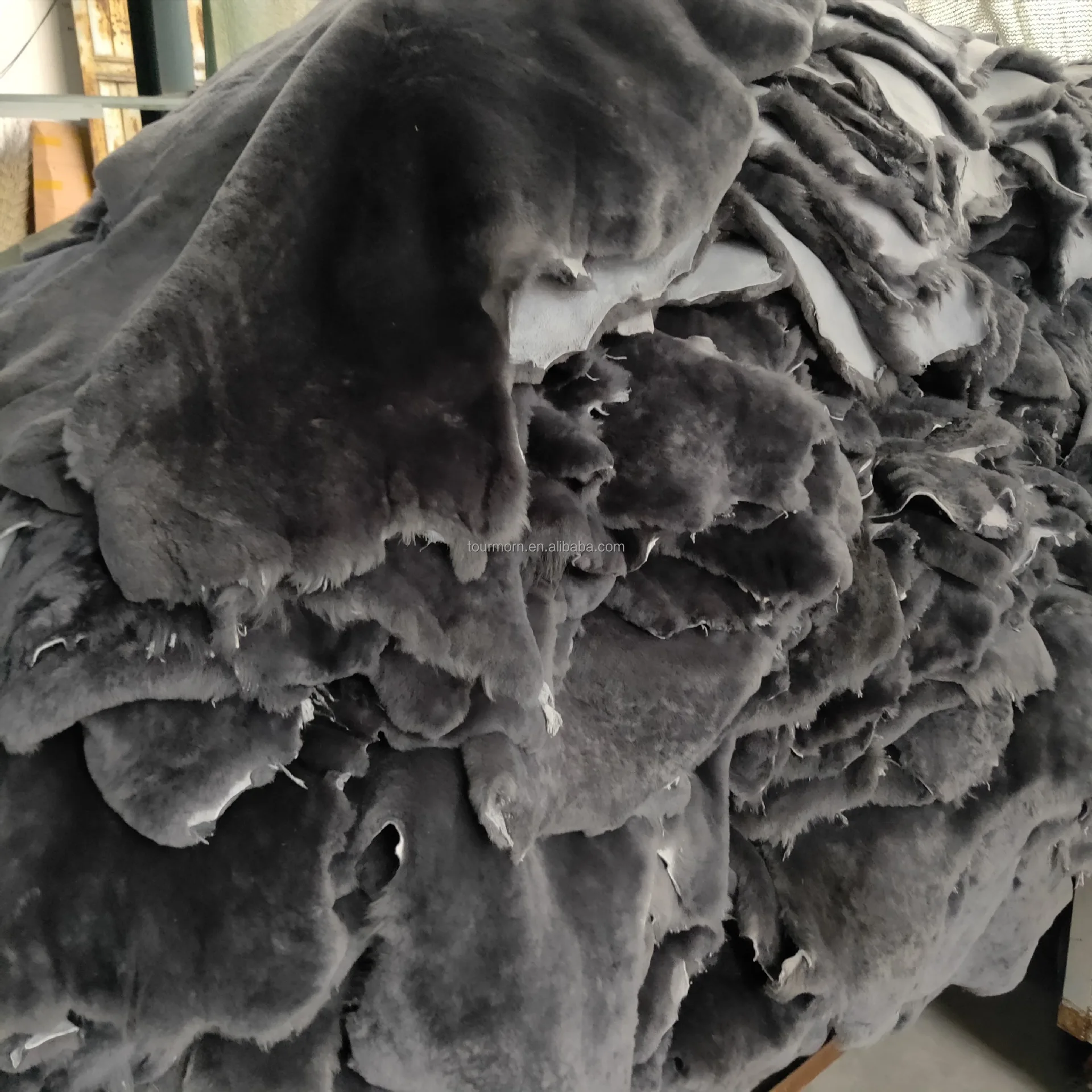 Professional custom color sheep skin shearling fur Plate  Blanket sheepskin fur blanket