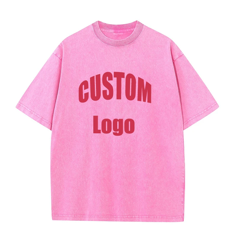 Custom Newly Style Unisex Heavyweight Oversize Drop Shoulder Blank Streetwear Old Vintage Acid Wash T Shirts