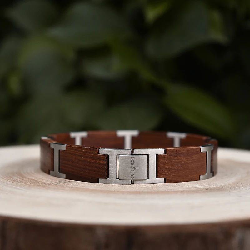 Factory Supplier Unisex Gold/ Silver Bracelet Set Stainless Steel Wooden Bracelet Men Bracelet With Best Price