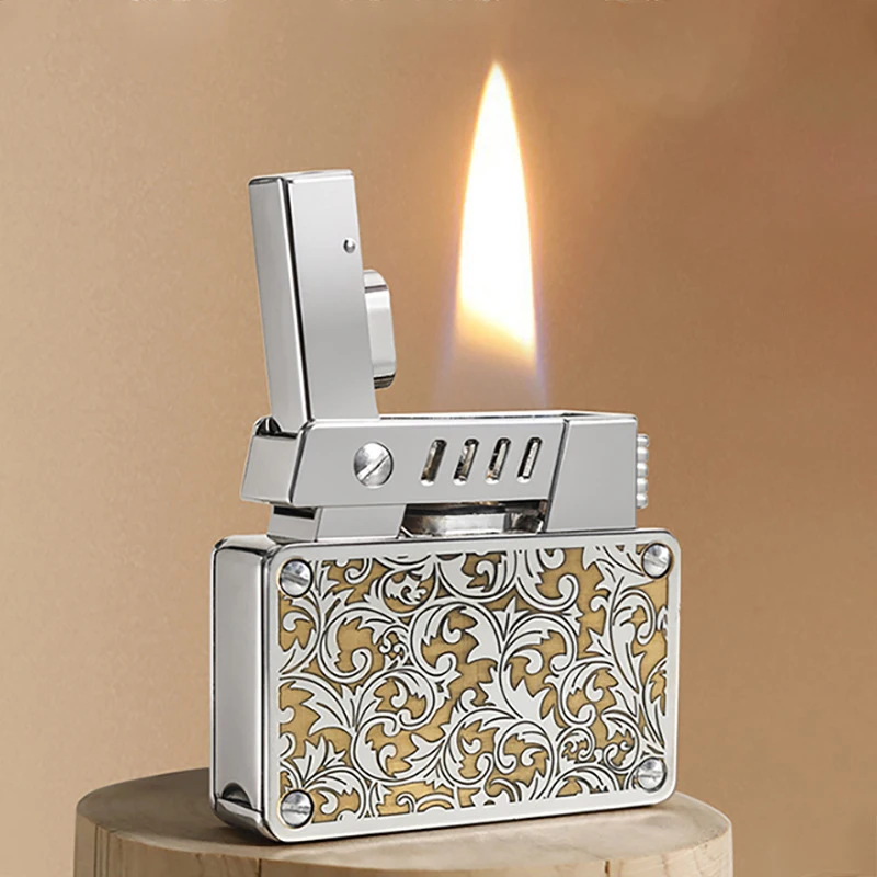 Chief Metal double core flame kerosene lighter one key ejection automatic fire windproof lighter