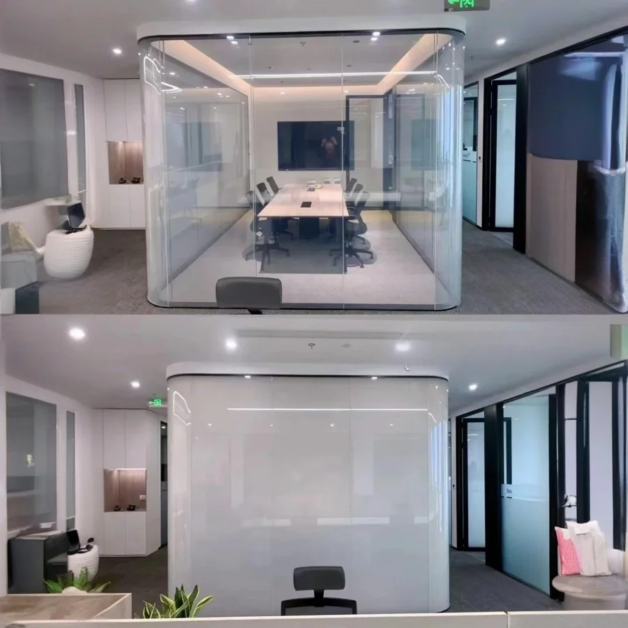 Privacy Soundproof UV Resistant Self-adhesive Switchable Electronic Laminated Glass Film Pdlc Car Colorful Smart Film Samples Smart Tint