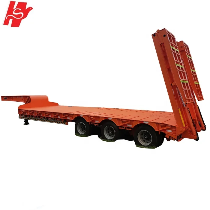  Hydraulic Gooseneck Detachable Low Bed/Lowboy Semi Truck Trailer For
