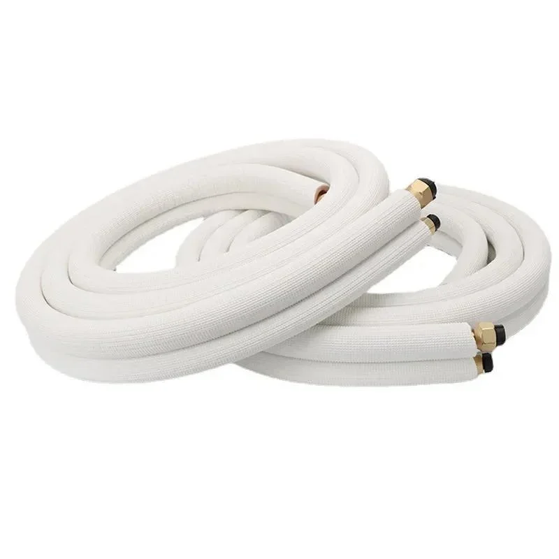 Insulated Air Conditioner Copper Pipe Tube with Spiral Waves 3m 5m 7m Insulated Air Conditioner Copper Tube with Corrugation