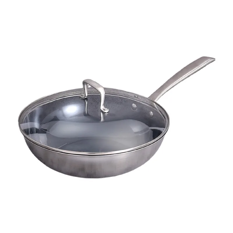 New Blue Diamond Pure Titanium Wok Healthy Non-Stick Kitchen Utensil for Induction Stove Portable Household Pot