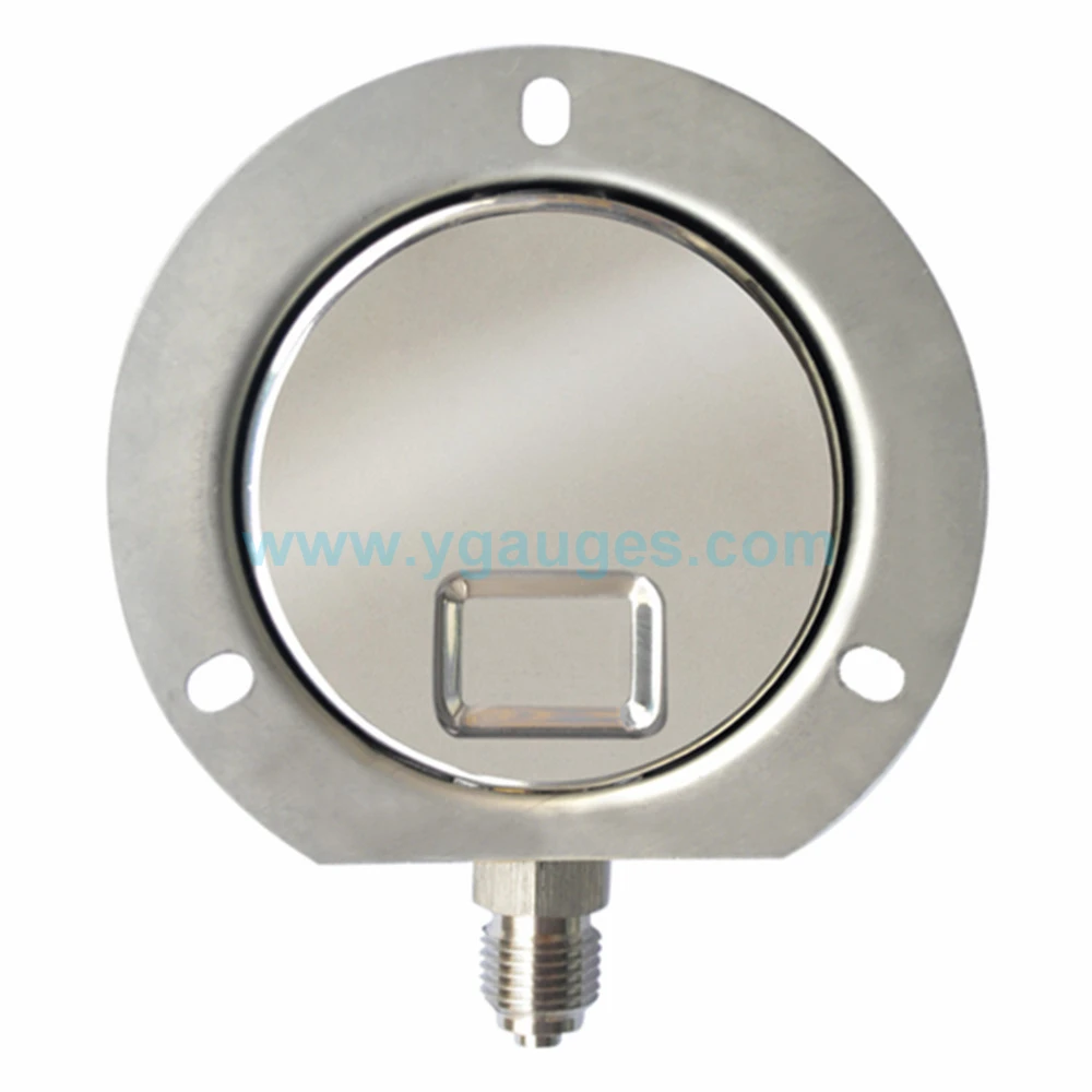 Used for Asia Liquid Filled All Stainless Steel Pressure Gauge with flange