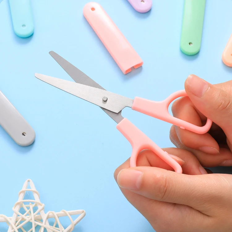 Простые однотонные Офисные ножницы, безопасные и удобные офисные принадлежности, набор фирменных офисных принадлежностей