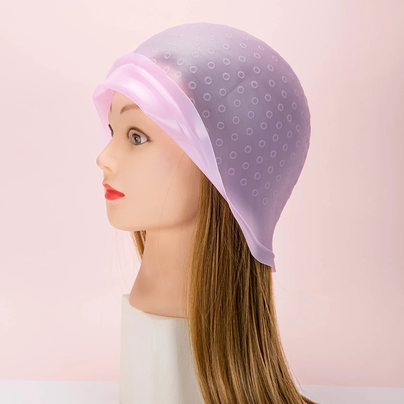 Hair Dye Cap with Holes Hair Salon Tools Hair Salon Hairdressing Dyeing Staining Tools Highlighting Caps with Hooks