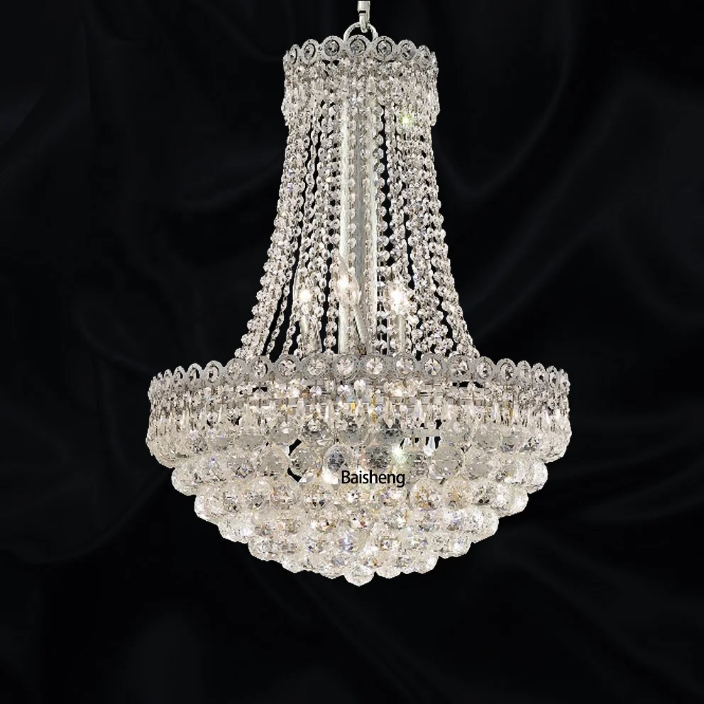 
french crown queen crystal chandelier treo lestenec karaihe kirikiri european style lamp for home decoration suspension lamp 