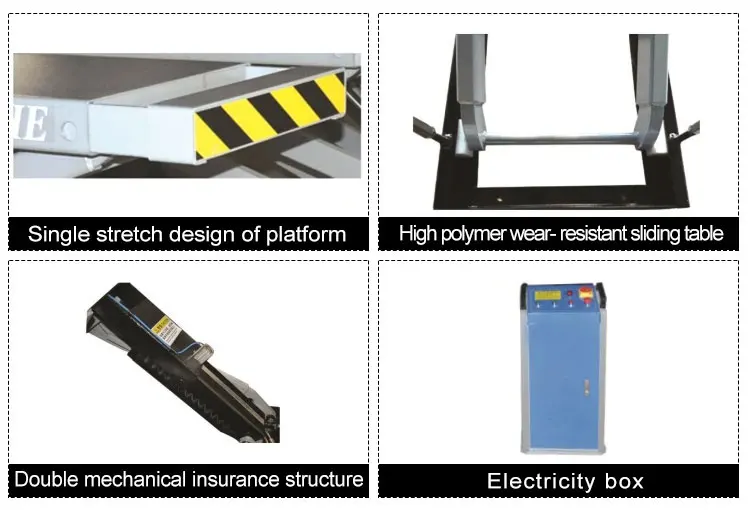 Factory price Hydraulic Scissor car Lift Ultra-thin Scissor Lift Super Thin Scissor Car Lift