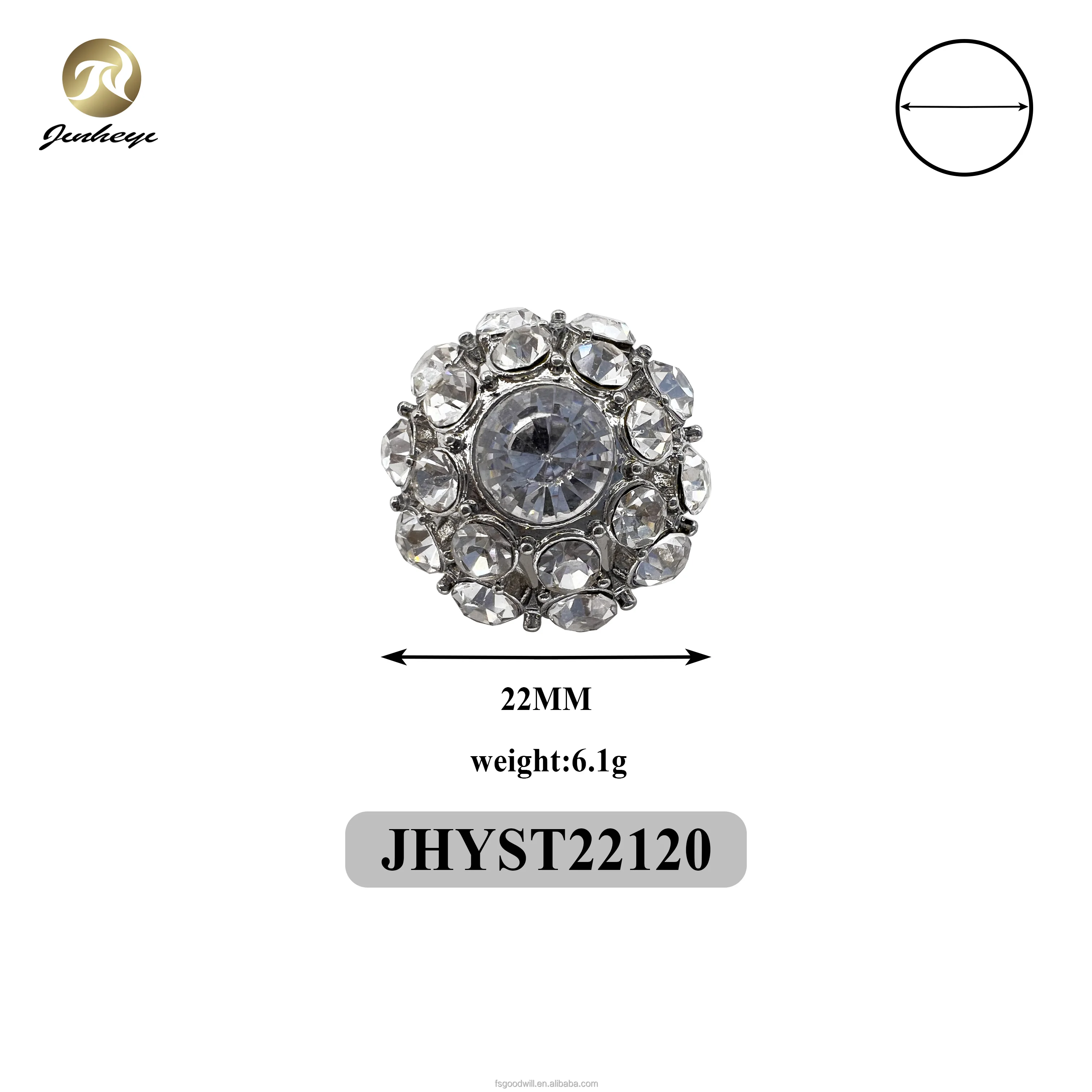 round shape rhinestone button
