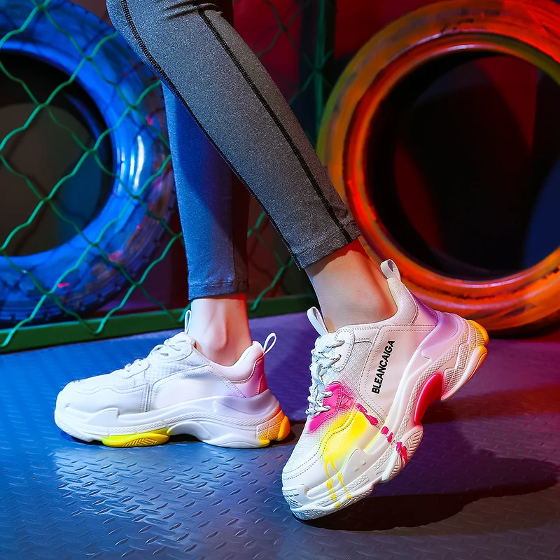  Zapatos mujer нестандартной конструкции более кроссовки производитель на не сужающемся книзу массивном наивысшего качества обувь для