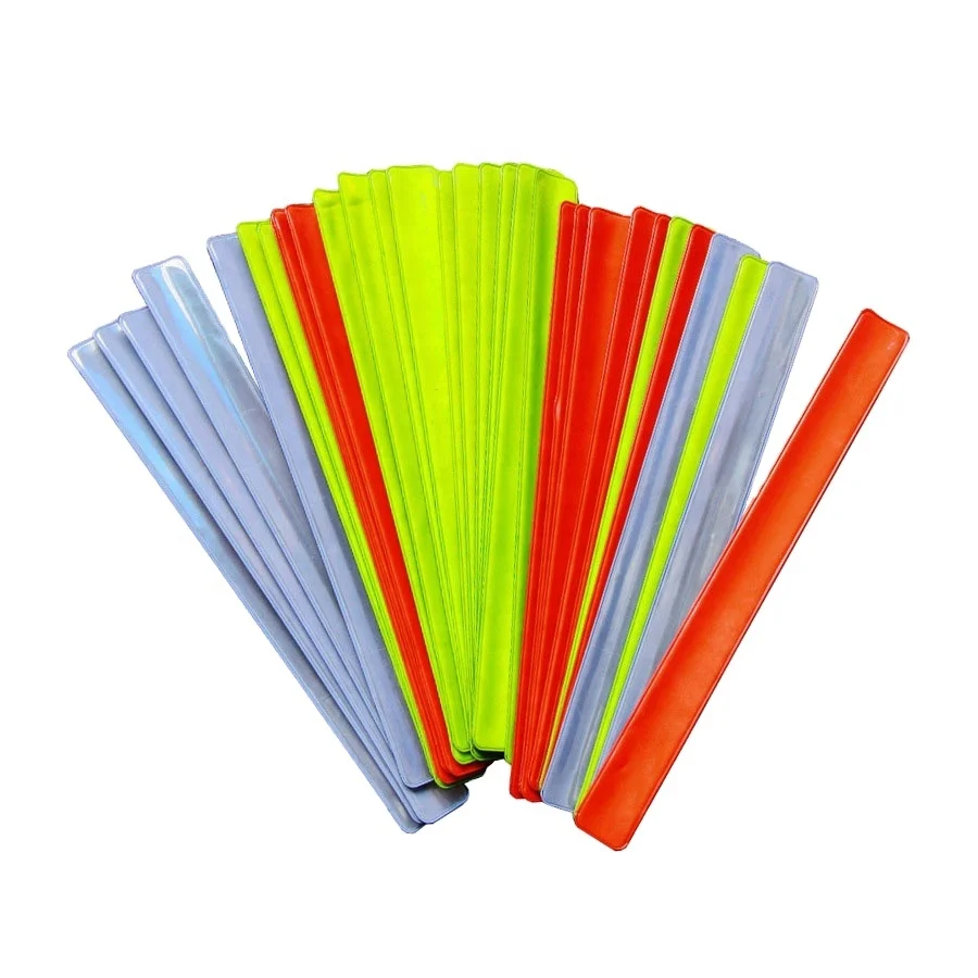 Outdoor luminous wrist band night running light arm belt Reflector Strips Reflective Snap Band Reflective Slap Armbands Bracelet