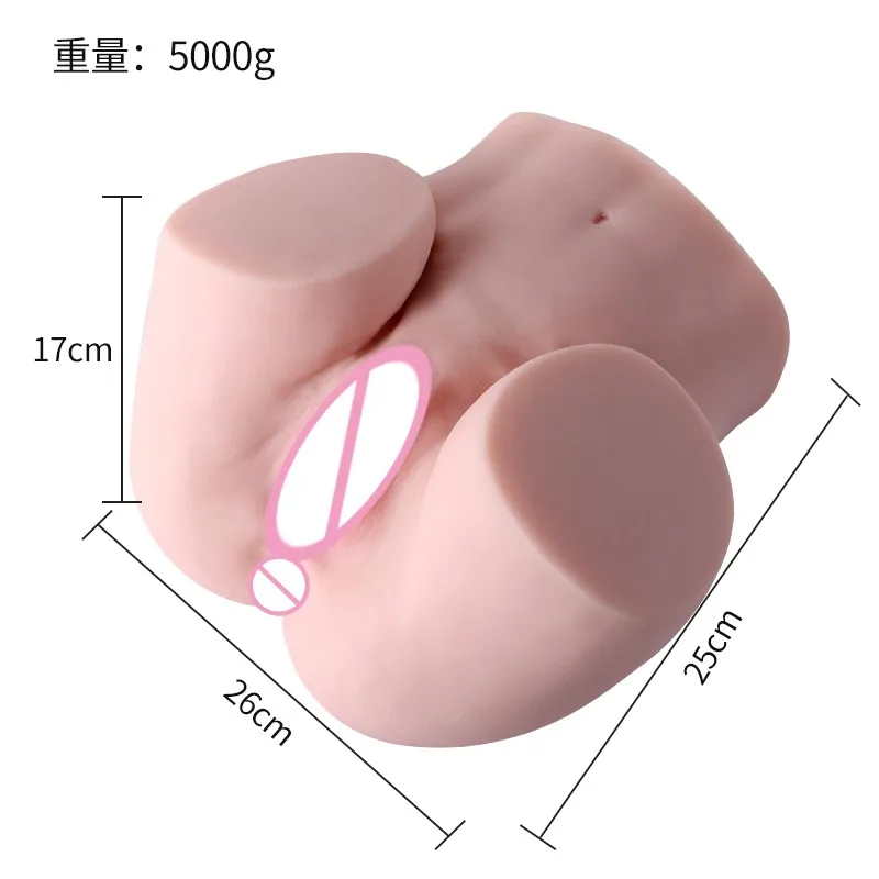 3D Silicone Anal Sex Doll for Rubber Vagina Sexy Pussy Men Half Body Inflatable Dolls Realistic Soft Touch Simulated Female Hips