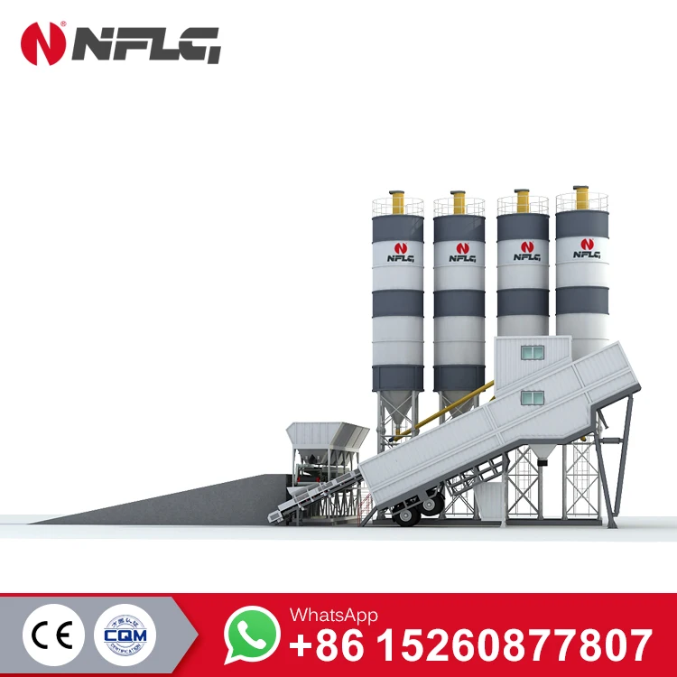 
HZS75A Mini Mobile Concrete Batch Plant For Sale 