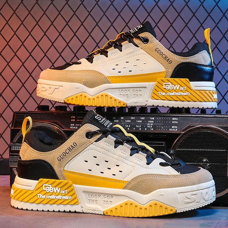 Fashion Red Men Skateboard Shoes Street Hip Hop Designer Sneakers Men Skate Shoes Original Man Platform Sneakers