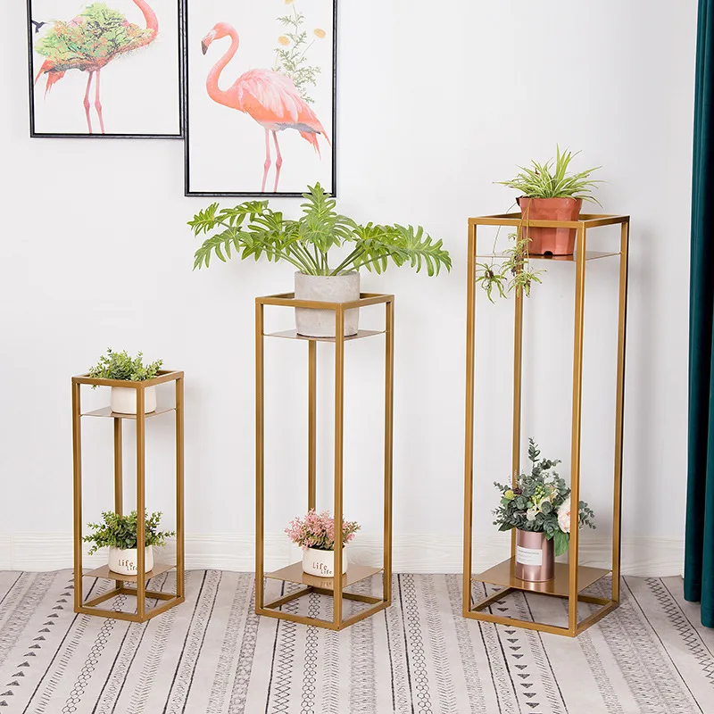 Nordic green radish flower stand shelf living room decoration balcony simple modern indoor flower pot rack holder