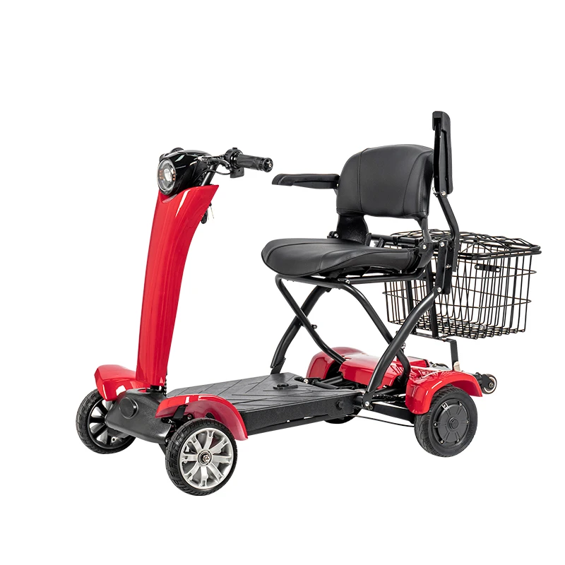 2024 New Hot Sale Wholesale  Disabled and Handicapped  4 Wheels Elderly Electric Scooter Portable Folding Travel  Scooter