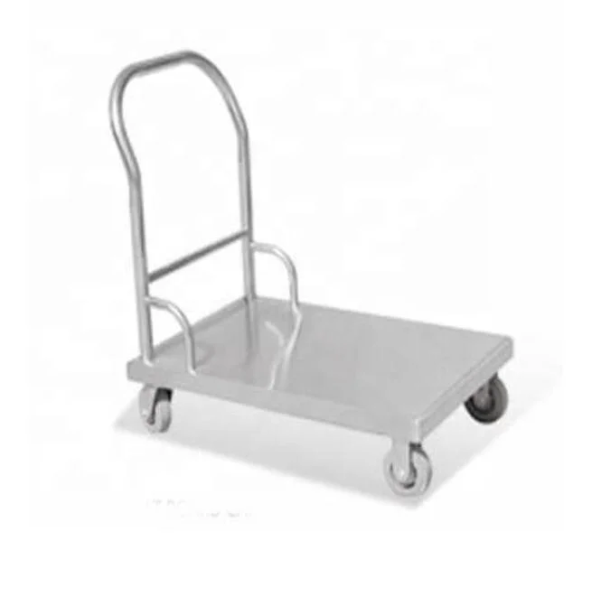 Bakery Stainless Steel Bakery Trolley Mobile Cart  Welding style Trolley with flat board trolley