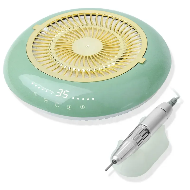 2 in 1 Multi-functional 60W Electric Nail Dust Collector with Touch Screen Nail Vacuum Cleaner Electric Nail Drill Machine