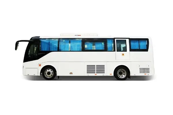 High Speed 10 Meter Electric Bus Medium Capacity Vehicle 4 Wheels Mini Pure Electric Passenger Bus For Sale