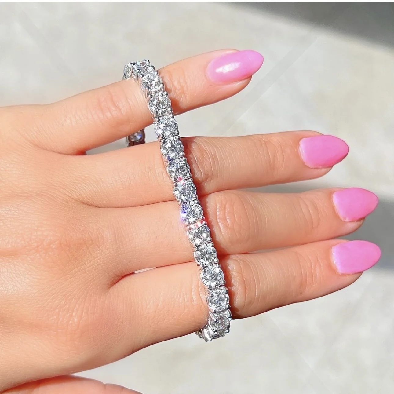 Hot Selling  Pass Diamond Tester Iced Out GRA Certificates 2mm 3mm 4mm 5mm 6.5mm VVS1 Moissanite Diamond Tennis Bracelets Men