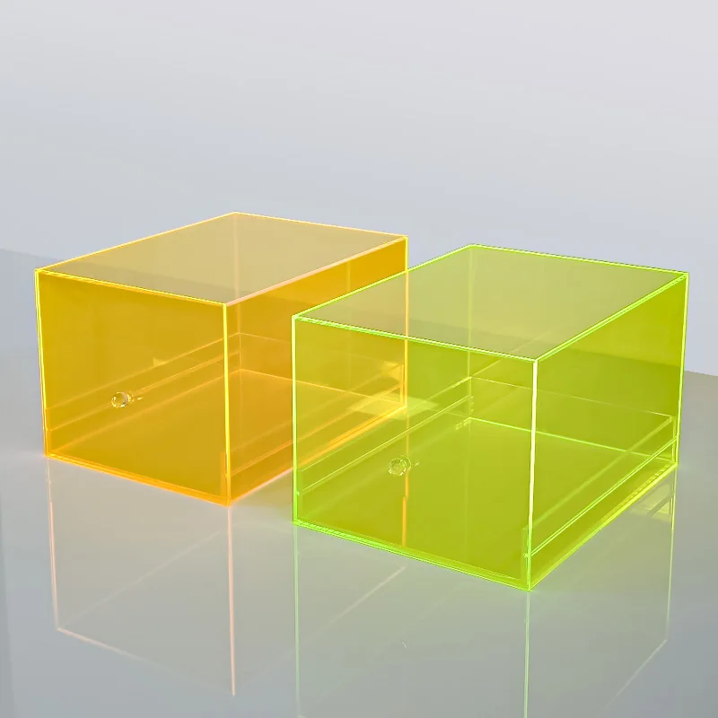 Wholesale Price Acrylic Transparent Plastic Stackable Shoe Container Case Organizer Storage Boxes Set Clear