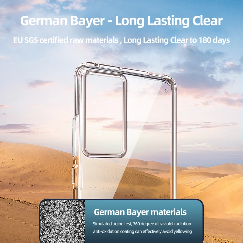 Anti Yellow Case for Xiaomi 12 11 Pro Ultra 11T TPU Frame Hard Back Cover Clear Case for Redmi Note 11 10 Pro 5G K40 Poco X3 GT