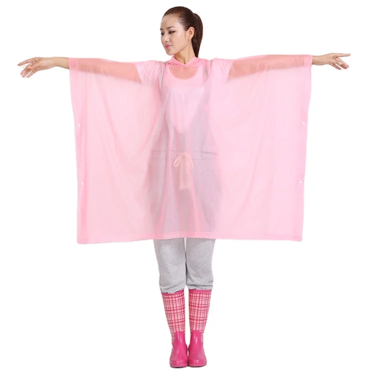 Customized clear pvc vinyl korea raincoat women in plastic raincoats